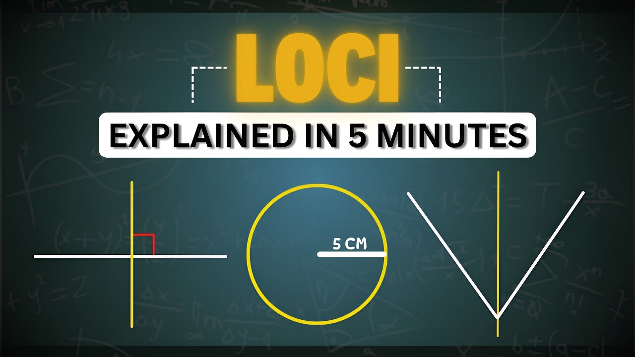 Loci Explained in 5 MINUTES | Perpendicular Bisector, Angle Bisector, Distance from a Point