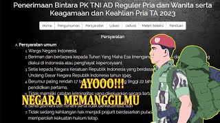 PERSYARATAN DAFTAR BINTARA TNI AD 2023