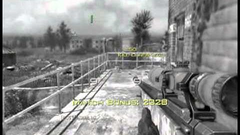 MW3 Crazy Across map no-scope while stunned