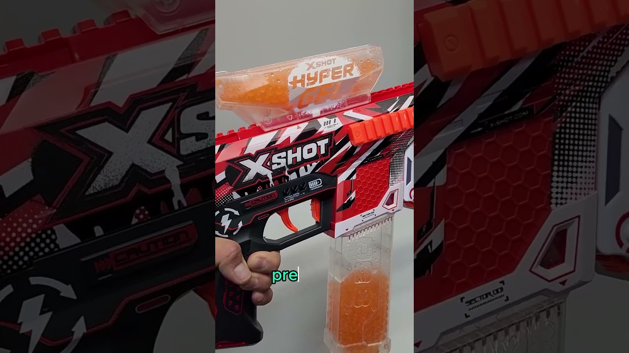 X-Shot Hyper Gel Trace Fire Blaster (10,000 Gel Pellets) ZURU for Ages 14+  