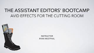 Avid Effects for the Cutting Room 2019