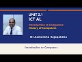 Unit 2 1 Computer History