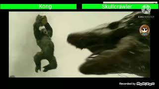 Kong vs Skullcrawler with healthbars