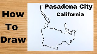 Drawing Pasadena City Map - United States