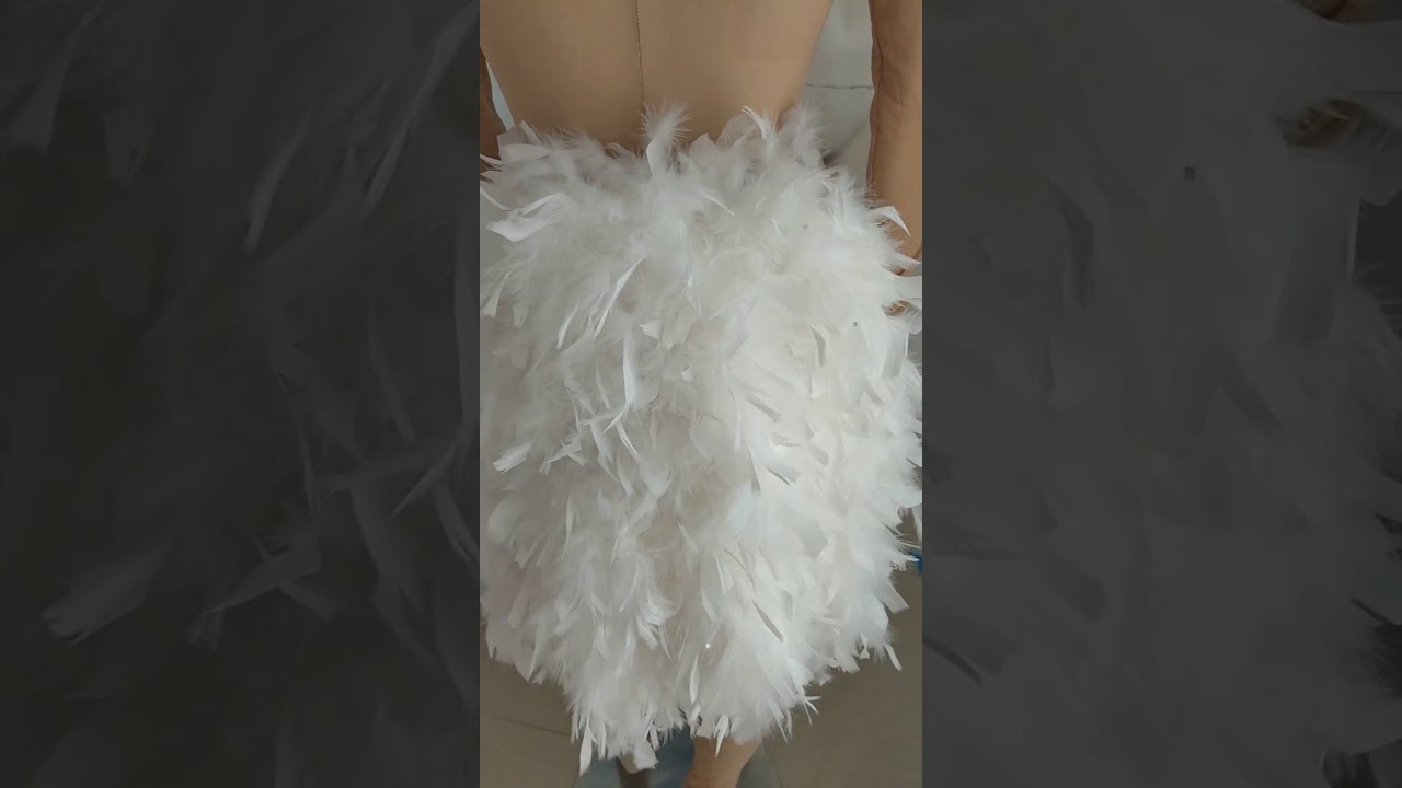 Feather Bustle double layer - YouTube