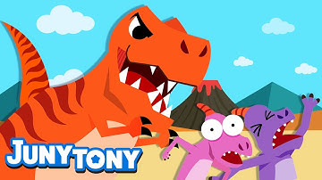 🦖T-Rex | Dino Song | Mari Menari Bersama Dinosaurus! | Lagu Anak Anak | JunyTony Bahasa Indonesia