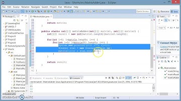 Java Shorts #3 Matrix addition with user input
