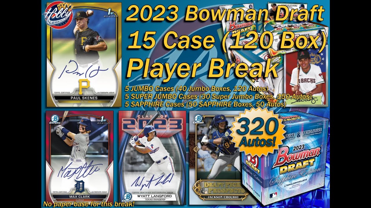 CASE #2 (SUPER JUMBO) - 2023 Bowman Draft + SAPPHIRE 15 Case (120 Box ...