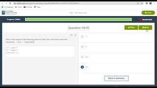 PYTHON PART 1 SUMMARY TEST 80% PASSING