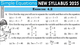 Exercise 4.2 Ch 4 Simple Equations | Class 7 Maths NCERT New Syllabus 2025