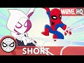 Spidey and Gwen "Book It" After Rhino | Marvel Super Hero Adventures - Bend, Don’t Break | SHORT