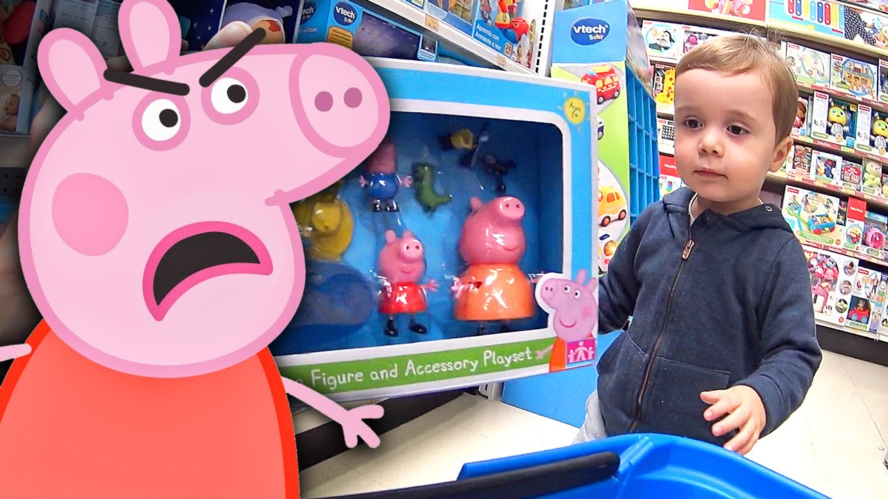 Peppa Pig, George and Maikito - Buying All Peppa Pig Toys [Daily Vlog] 