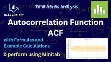Autocorrelation Function using Minitab | With example calculation #minitab  #timeseriesanalysis