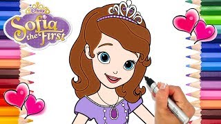 Sofia The First Coloring Page | Sofia The First Coloring Book | Learn to Draw and Color a Princess