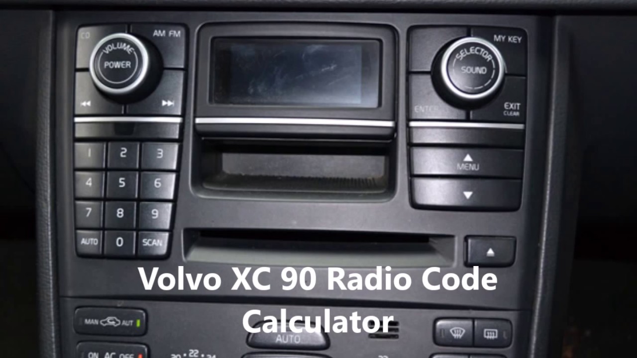 Integración poco popular Volvo XC 90 Radio Code Calculating Method With Calculator Software - YouTube