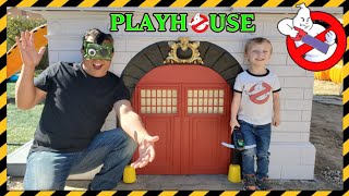 Making a real Ghostbusters Toy Firehouse Playset - Bricks & Ecto-1 Garage