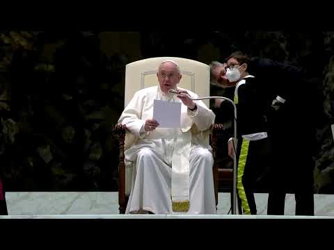 Boy steals show at papal audience