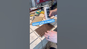 Making a wooden inlay with a laser #workshop #laserengraving #woodworker