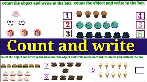 count the object and write the number in the box