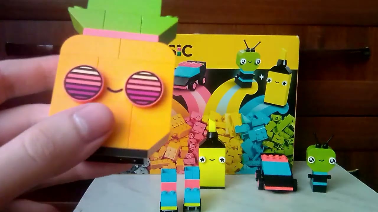 обзор на набор лего классик 11027 весёлое творчество: неон