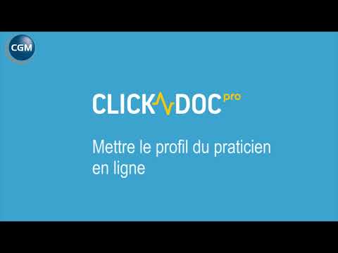 Mettre le profil du praticien en ligne depuis CLICKDOCPRO