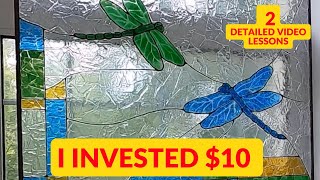 HOW TO MAKE AN ARTISTIC STAINED GLASS WINDOW FOR A PENNY? ✅ 2 detailed videos