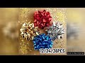 12/24/36PCS Multicolor Metal Chromosphere Flower Christmas Bows Party Birthday Wedding Anniversary D