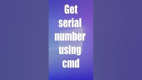 💻 CMD Trick: Get Serial Number using cmd. #cmd #cmdtricks #computer #pc