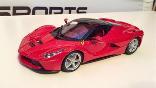 BBURAGO FERRARI LAFERRARI 1/24 SCALE DIECAST MODEL CAR WALKAROUND AND UP CLOSE LOOK