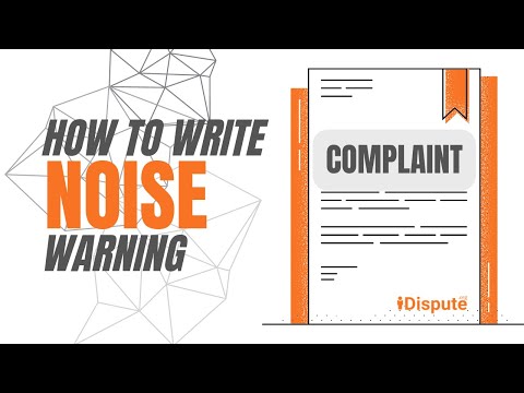 Video: How To Write A Statement About Noisy Neighbors