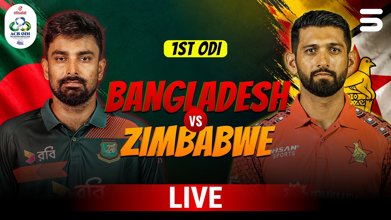 Live | Bangladesh vs Zimbabwe | Match 1 | ODI Tri-Series 2026 | M9R1J