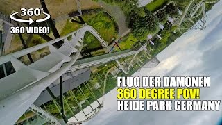 Flug der Damonen 360 Degree POV B&M Wing Rider Roller Coaster Heide Park - Filmed w/ Giroptic 360 screenshot 2