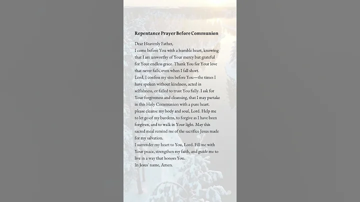 Repentance Prayer Before Communion  #prayer #communion #repentance #god