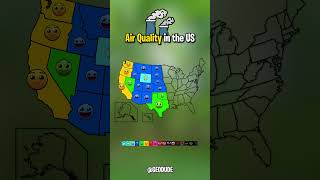 Air Quality in the US #mapping #maps #unitedstates #geography #educational