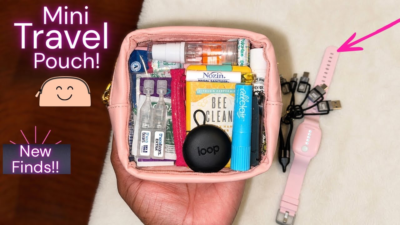 What's in my Mini Travel pouch?! 💕 Mini pouch Essentials! New