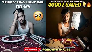 4000₹ Ki Light… Ghar Pe Bana Di 😳🔥 (DIY Softbox Setup) 107 /365 of daily bulking challenge
