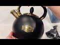 A Sleek Tea Kettle That Feels Fancy | SUSTEAS Whistling Tea Kettle, Ergonomic Handle, Pinch Mitt