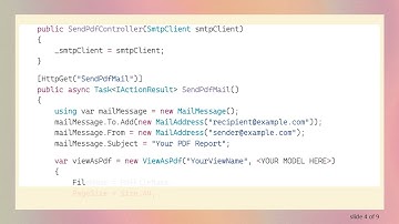How to Send Generated PDF as Email Attachment in ASP.NET Core using Rotativa and MailKit