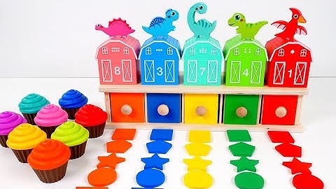 Learn Colors and Shapes with Dinosaurs | Fun Matching Game for Kids