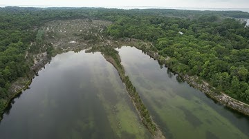 Kelleys Island Old Quarry Drone Video. Horseshoe Lake. July 2023.