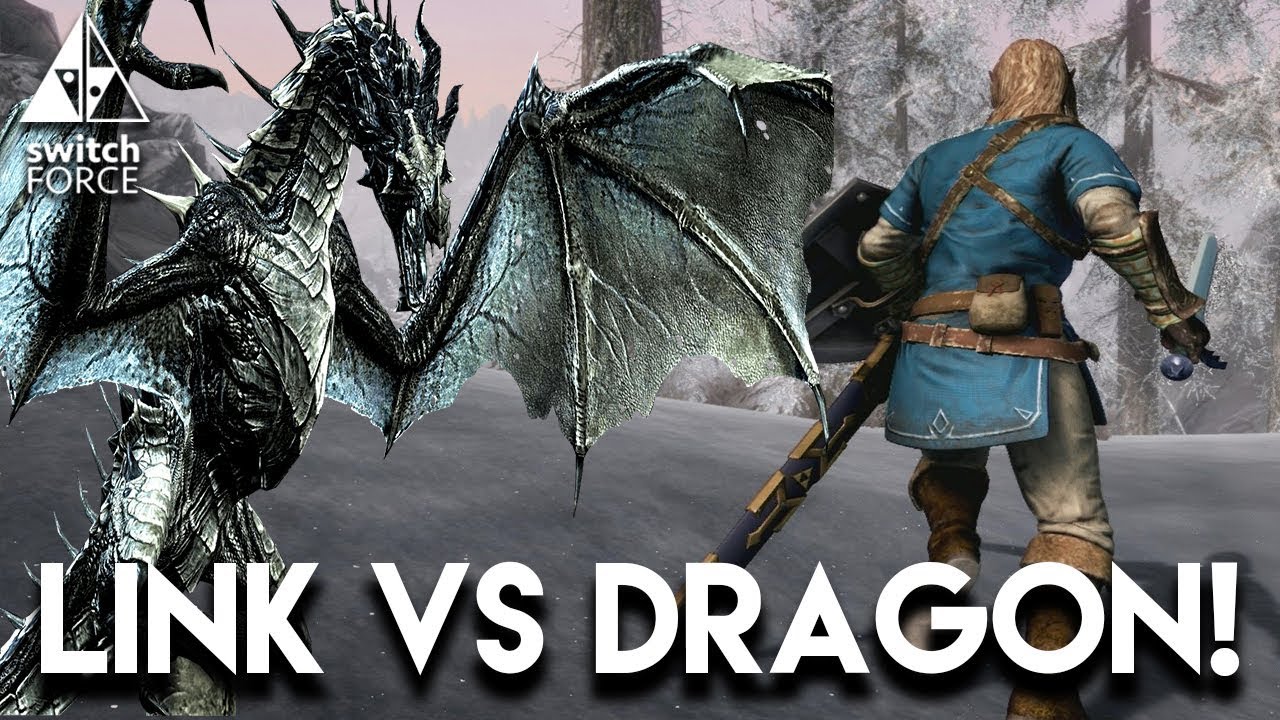 LINK vs. DRAGON in SKYRIM SWITCH Gameplay (Nintendo Switch - Link Outfit) -  YouTube