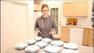 MALACASA 24 Piece Porcelain Dinnerware Set Unboxing and Review 2022 | Square Dish Salad Cereal Bowls