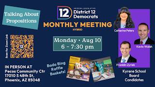 LD12 Democrats Monthly Hybrid Meeting 08/10/26