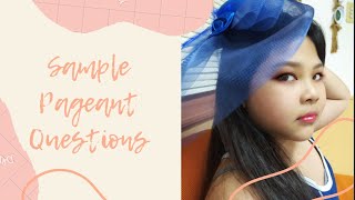 Sample Pageant Questions: Q&A with Chloe ๐๐ธ Sample Pageant Questions: Q&A with Chloe ๐๐ธ