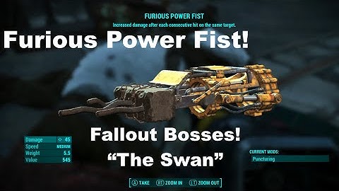 Fallout 4 - Killing "Swan" and the Furious Power Fist! Fallout Bosses and Unique Weapon Guide