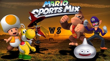 Mario Sports Mix - Hockey (3 players, Normal CPU) Exhibition Match #33