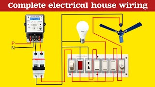 Complete electrical house wiring || switch board connection || ঘরে বসে কারেন্টের কাজ শেখার উপায়