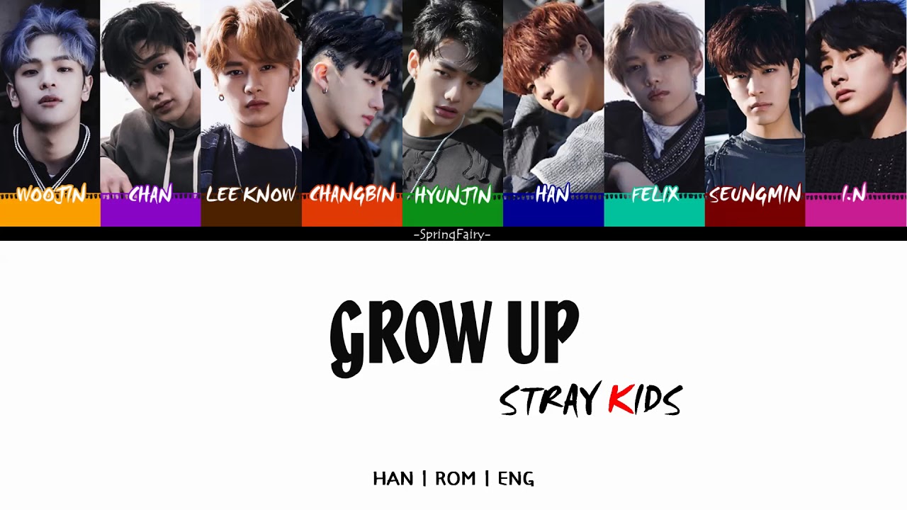 STRAY KIDS - GROW UP 잘 하고 있어 (HAN-ROM-ENG COLOR CODED LYRICS)