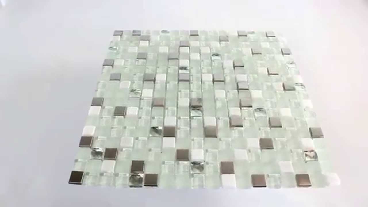 Glas metall edelstahl mosaik fliesen türkis diamant youtube