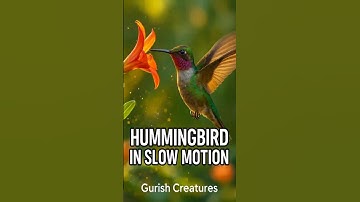 Kolibrie in slow motion 🌸✨ | Nature’s Flying Jewel | Korte films van Gurish Creatures